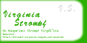 virginia strompf business card